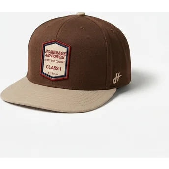 Casquette plate marron foncé snapback Squadron Military Surplus The Retro Homenage