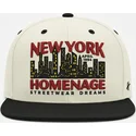 casquette-plate-beige-et-noire-snapback-nysky-skylines-the-snap-homenage