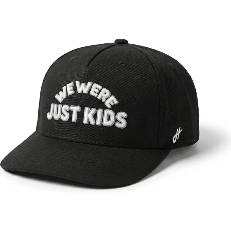 casquette-courbee-noire-snapback-just-kids-outline-the-retro-homenage