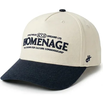 Casquette courbée beige et bleue marine snapback Liberty Sport The Retro Homenage