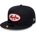casquette-plate-bleue-marine-ajustee-59fifty-oval-patch-new-era