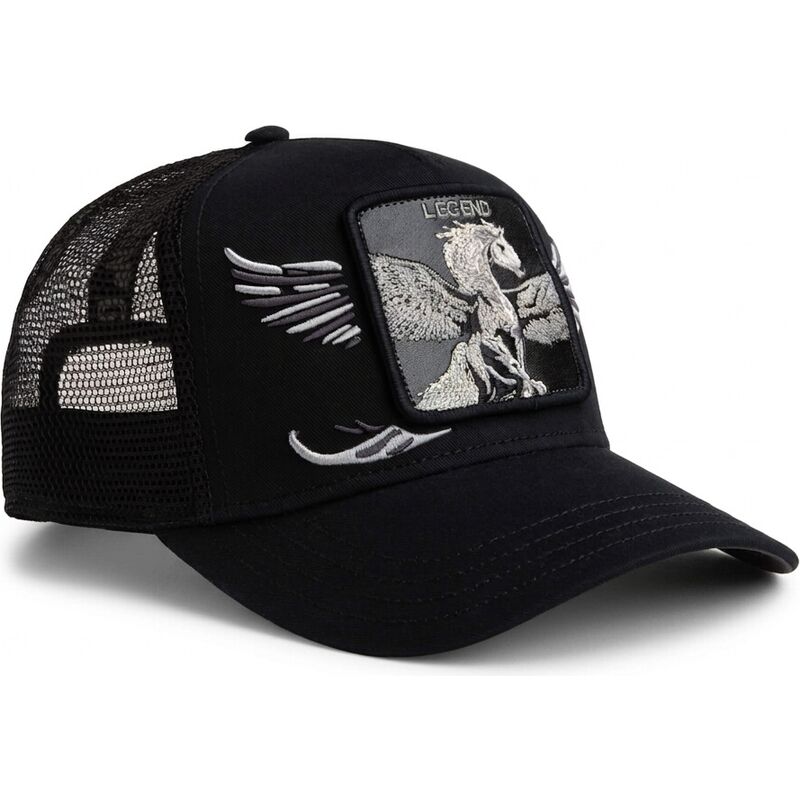casquette-trucker-noire-pegaso-wings-legend-the-farm-goorin-bros