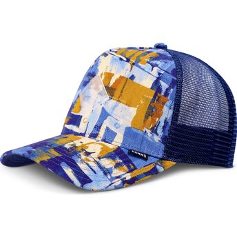 Casquette trucker bleue et marron HFT PatternAbstract Djinns