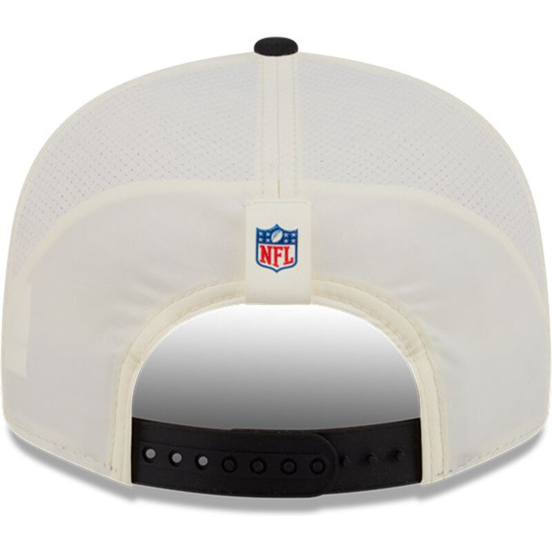 casquette-plate-beige-et-noire-snapback-9fifty-training-pack-2026-las-vegas-raiders-nfl-new-era