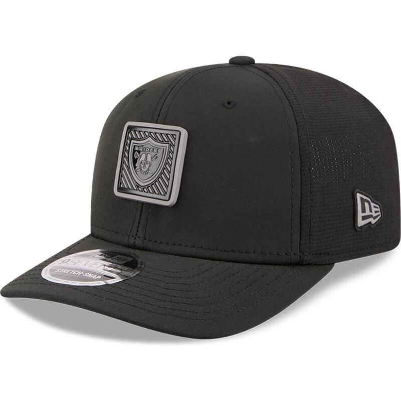 casquette-courbee-noire-snapback-9seventy-stretch-snap-training-pack-2026-las-vegas-raiders-nfl-new-era