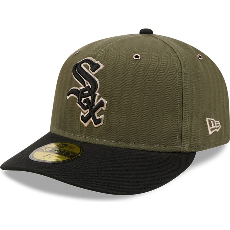 casquette-courbee-verte-ajustee-59fifty-pre-curved-american-herringbone-chicago-white-sox-mlb-new-era