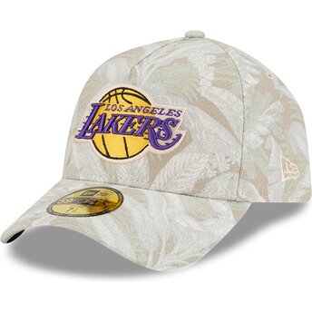 Casquette courbée beige ajustée 59FORTY A Frame Leafy Palm Los Angeles Lakers NBA New Era