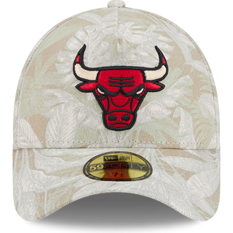 casquette-courbee-beige-ajustee-59forty-a-frame-leafy-palm-chicago-bulls-nba-new-era