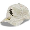 casquette-courbee-beige-ajustee-59forty-a-frame-leafy-palm-chicago-white-sox-mlb-new-era