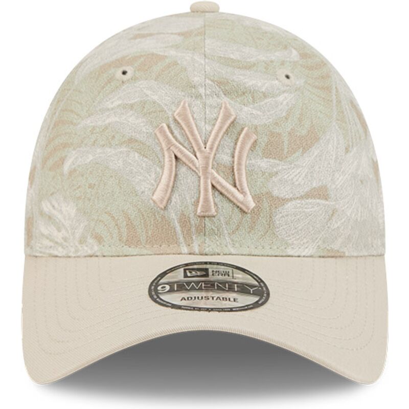 casquette-courbee-beige-ajustable-9twenty-leafy-palm-new-york-yankees-mlb-new-era