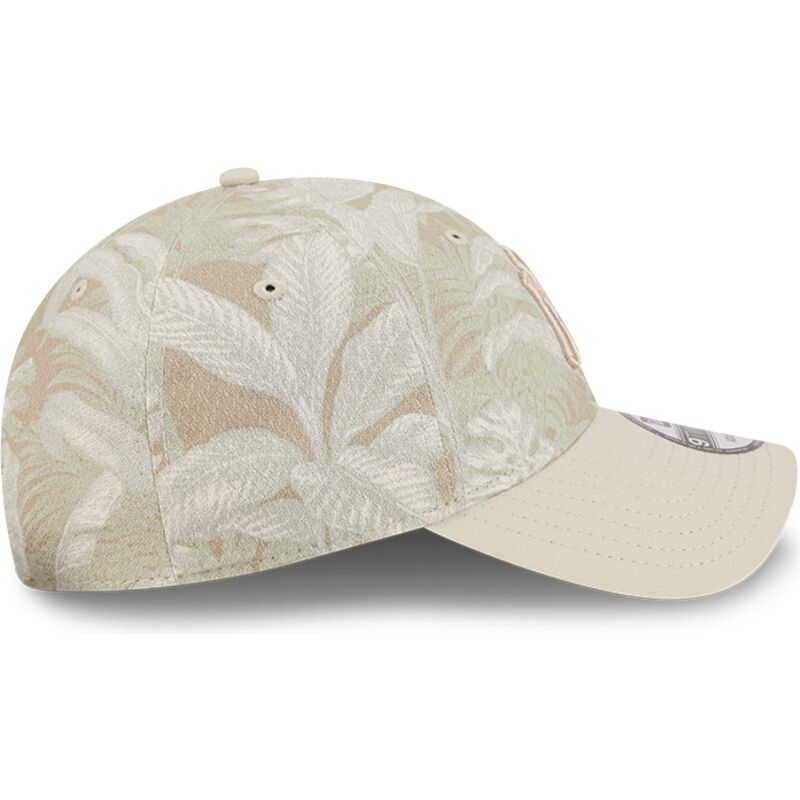 casquette-courbee-beige-ajustable-9twenty-leafy-palm-new-york-yankees-mlb-new-era