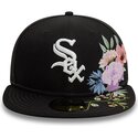 casquette-plate-noire-ajustee-59fifty-floral-chicago-white-sox-mlb-new-era