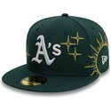 casquette-plate-verte-ajustee-59fifty-zodiac-oakland-athletics-mlb-new-era