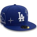 casquette-plate-bleue-ajustee-59fifty-zodiac-los-angeles-dodgers-mlb-new-era