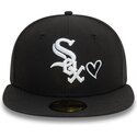casquette-plate-noire-ajustee-59fifty-heart-icon-chicago-white-sox-mlb-new-era