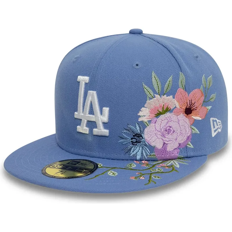 casquette-plate-bleue-ajustee-59fifty-floral-los-angeles-dodgers-mlb-new-era casquette-plate-bleue-ajustee-59fifty-floral-los-angeles-dodgers-mlb-new-era