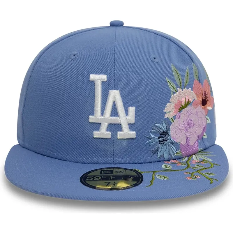 casquette-plate-bleue-ajustee-59fifty-floral-los-angeles-dodgers-mlb-new-era casquette-plate-bleue-ajustee-59fifty-floral-los-angeles-dodgers-mlb-new-era