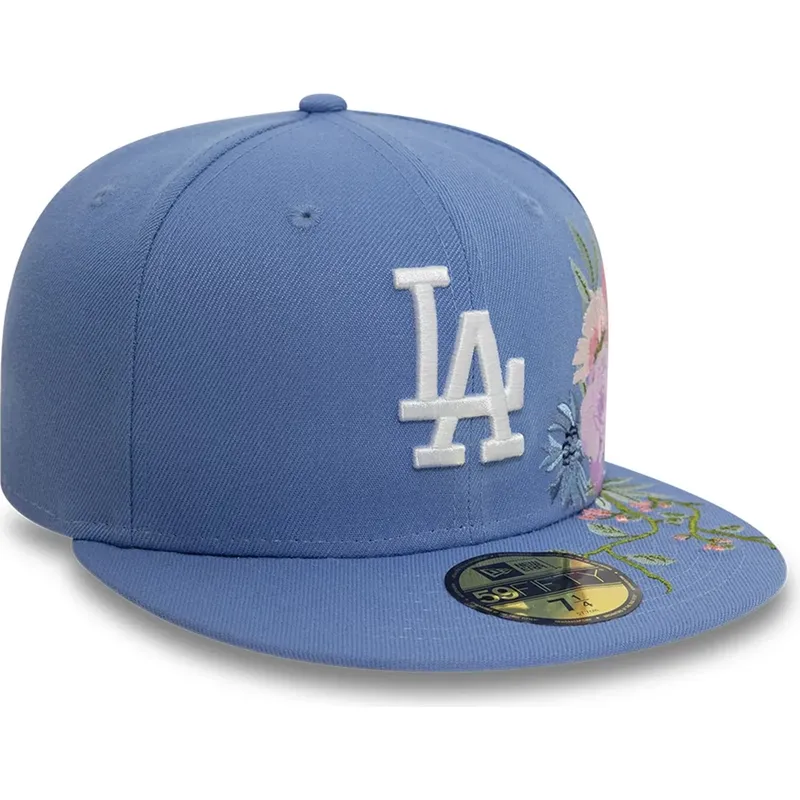 casquette-plate-bleue-ajustee-59fifty-floral-los-angeles-dodgers-mlb-new-era casquette-plate-bleue-ajustee-59fifty-floral-los-angeles-dodgers-mlb-new-era