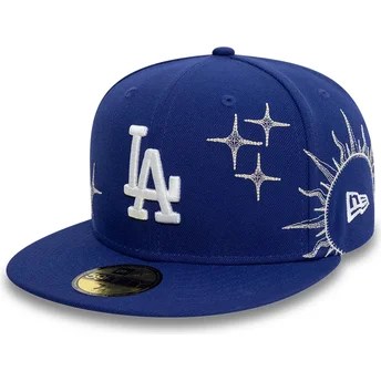 Casquette plate bleue ajustée 59FIFTY Zodiac Los Angeles Dodgers MLB New Era