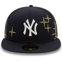 casquette-plate-bleue-marine-ajustee-59fifty-zodiac-new-york-yankees-mlb-new-era