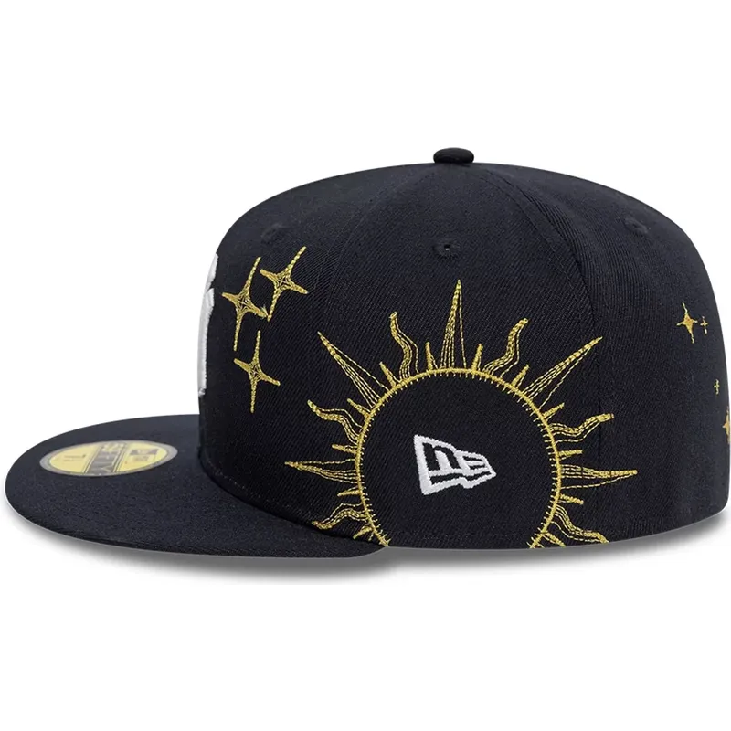 casquette-plate-bleue-marine-ajustee-59fifty-zodiac-new-york-yankees-mlb-new-era