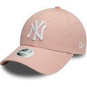 casquette-courbee-rose-ajustable-pour-femme-9forty-colour-essential-new-york-yankees-mlb-new-era