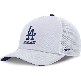 Casquette trucker blanche avec logo bleu Primetime Dri-Fit Rise Structured Los Angeles Dodgers MLB Nike