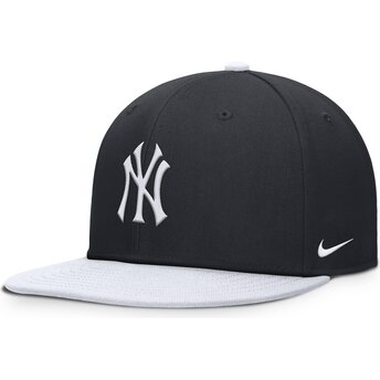Casquette plate bleue marine et blanche snapback pour enfant Dri-Fit Pro Structured Square Bill New York Yankees MLB Nike