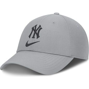 Casquette courbée grise ajustable Primetime Club Structured UV Poly Ripstop New York Yankees MLB Nike