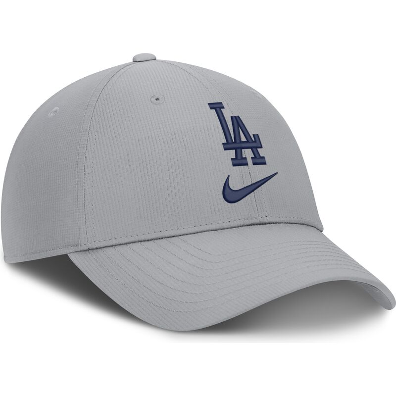 casquette-courbee-grise-ajustable-primetime-club-structured-uv-poly-ripstop-los-angeles-dodgers-mlb-nike