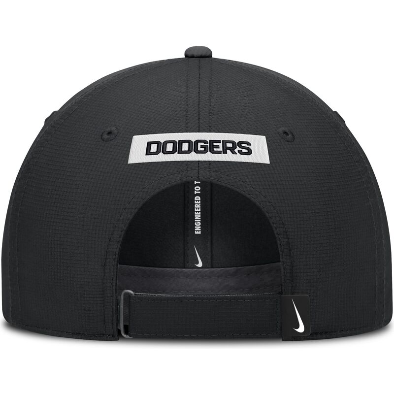 casquette-courbee-noire-ajustable-primetime-club-structured-uv-poly-ripstop-los-angeles-dodgers-mlb-nike