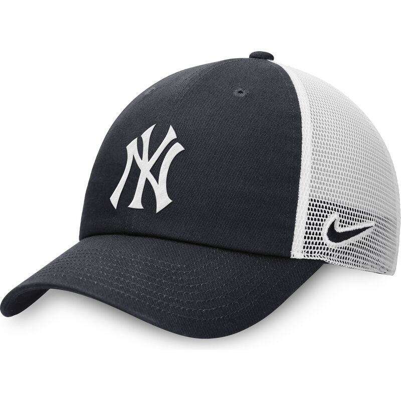 casquette-trucker-bleue-marine-et-blanche-ajustable-club-unstructured-new-york-yankees-mlb-nike casquette-trucker-bleue-marine-et-blanche-ajustable-club-unstructured-new-york-yankees-mlb-nike