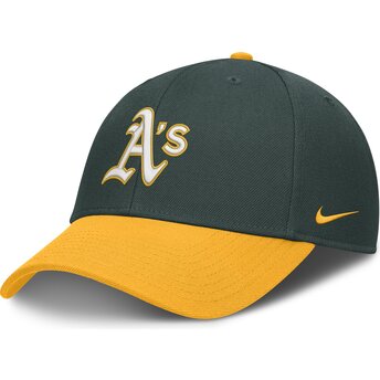 Casquette courbée verte ajustable Dri-Fit Club Structured Oakland Athletics MLB Nike