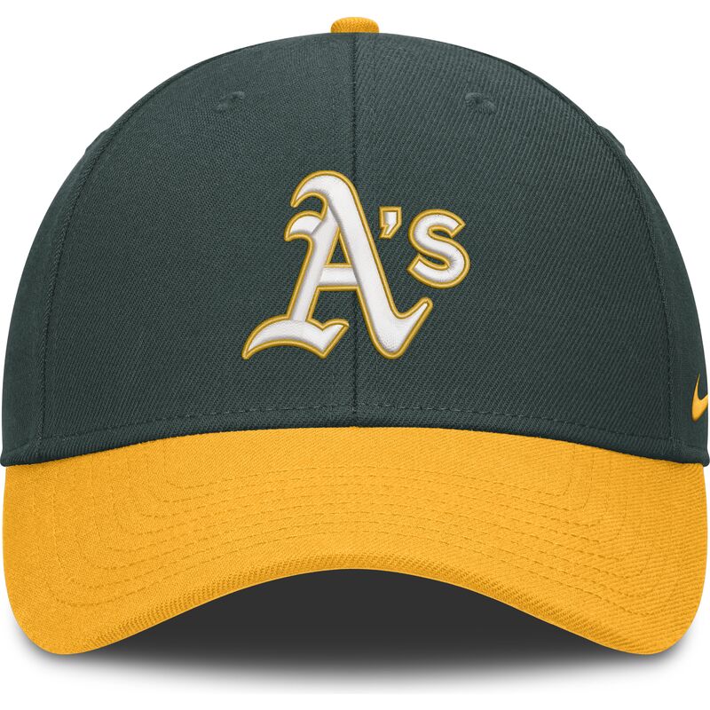 casquette-courbee-verte-ajustable-dri-fit-club-structured-oakland-athletics-mlb-nike