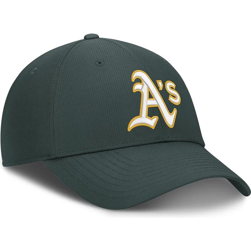 casquette-courbee-verte-ajustable-club-structured-uv-poly-ripstop-oakland-athletics-mlb-nike
