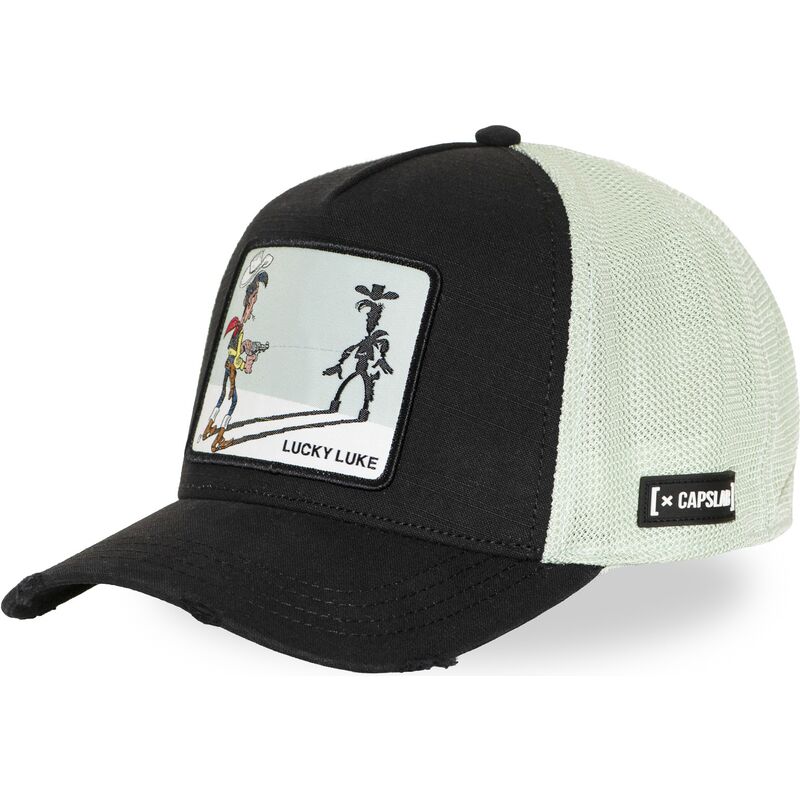 casquette-trucker-noire-et-blanche-lucky-luke-lck3-flub-capslab casquette-trucker-noire-et-blanche-lucky-luke-lck3-flub-capslab