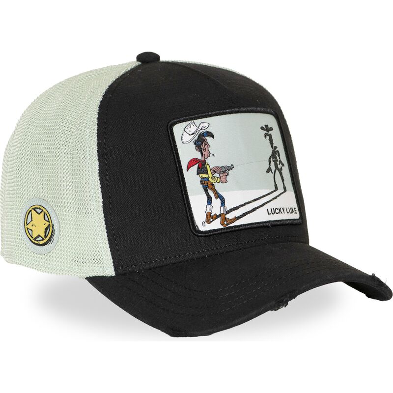 casquette-trucker-noire-et-blanche-lucky-luke-lck3-flub-capslab casquette-trucker-noire-et-blanche-lucky-luke-lck3-flub-capslab