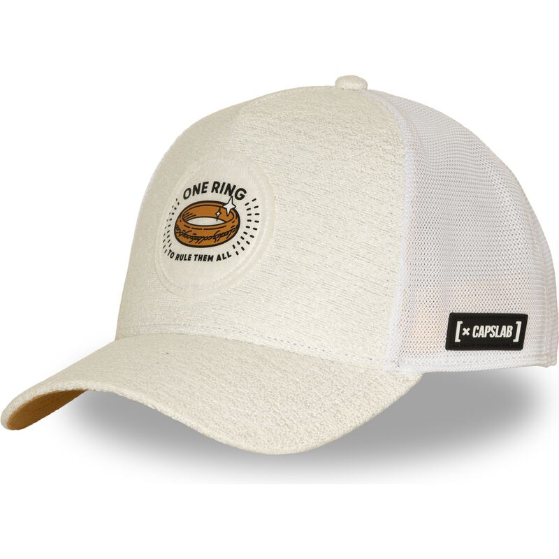 casquette-trucker-creme-et-blanche-l-anneau-unique-lotr2-pctrinb-le-seigneur-des-anneaux-capslab