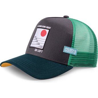Casquette trucker verte Go Left HFT Coastal