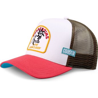 Casquette trucker blanche et rouge Summertime HFT Coastal