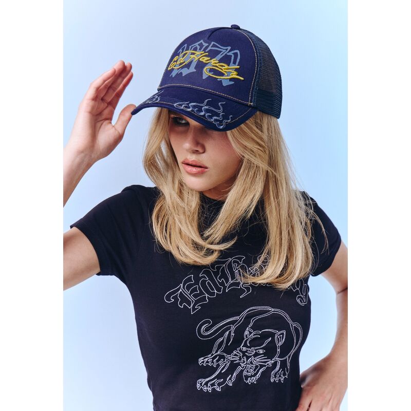 casquette-trucker-bleue-marine-et-jaune-1971-ed-hardy casquette-trucker-bleue-marine-et-jaune-1971-ed-hardy