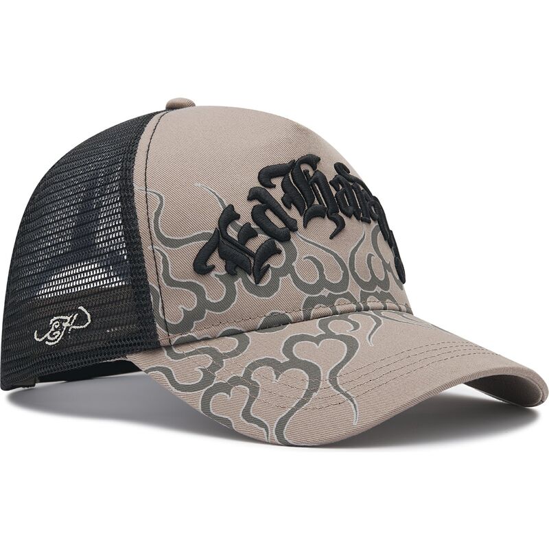 casquette-trucker-grise-et-noire-flaming-ed-hardy casquette-trucker-grise-et-noire-flaming-ed-hardy