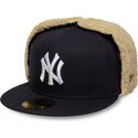 casquette-plate-bleue-marine-ajustee-59fifty-dogear-world-series-new-york-yankees-mlb-new-era
