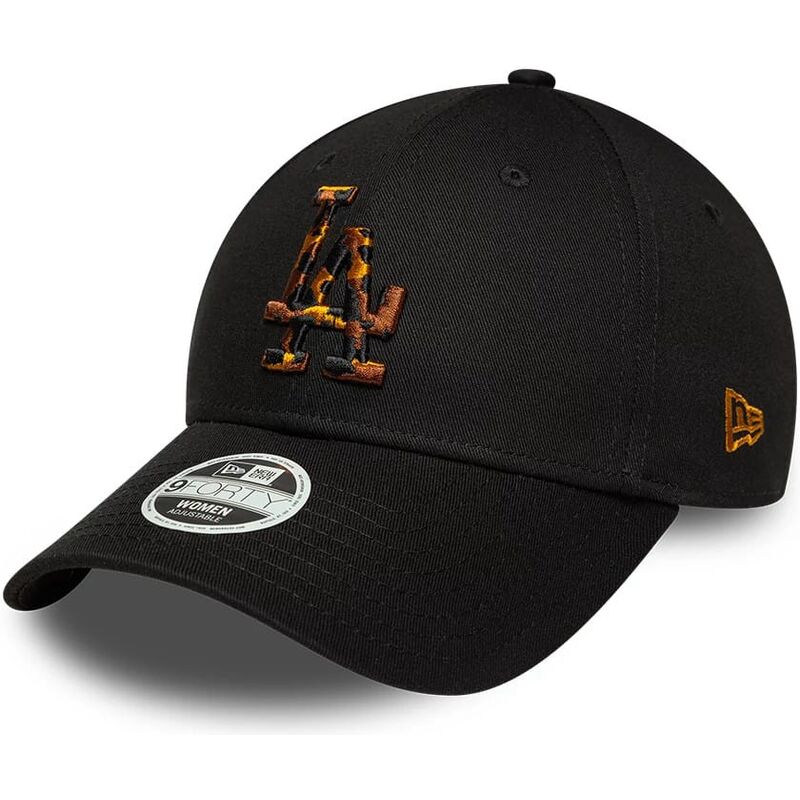 casquette-courbee-noire-ajustable-pour-femme-9forty-tort-infill-los-angeles-dodgers-mlb-new-era