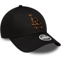 casquette-courbee-noire-ajustable-pour-femme-9forty-tort-infill-los-angeles-dodgers-mlb-new-era