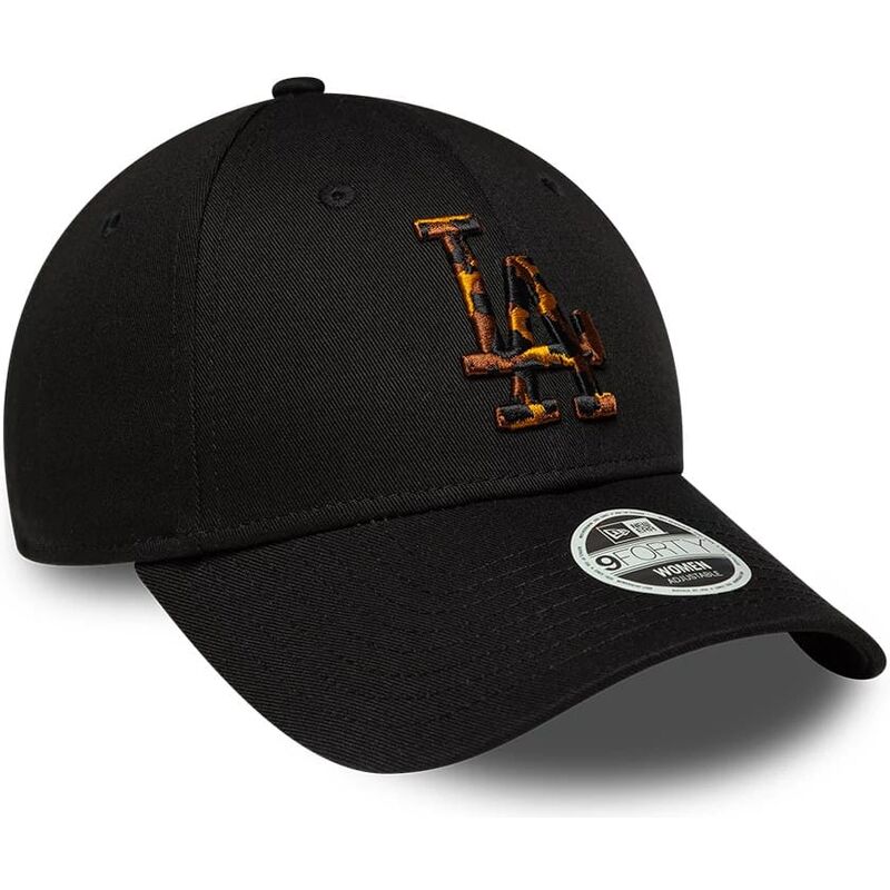 casquette-courbee-noire-ajustable-pour-femme-9forty-tort-infill-los-angeles-dodgers-mlb-new-era
