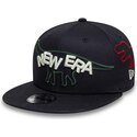 casquette-plate-bleue-marine-snapback-pour-enfant-9fifty-dino-new-era