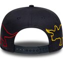 casquette-plate-bleue-marine-snapback-pour-enfant-9fifty-dino-new-era