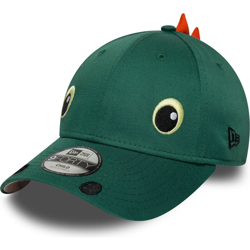 casquette-courbee-verte-snapback-pour-enfant-9forty-dino-face-new-era casquette-courbee-verte-snapback-pour-enfant-9forty-dino-face-new-era