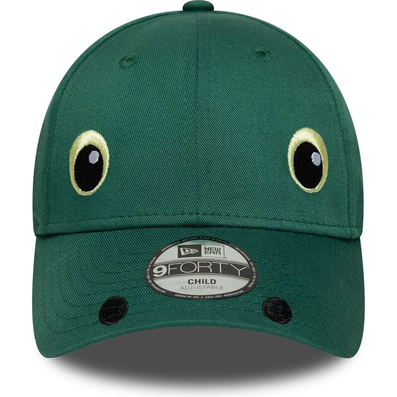 casquette-courbee-verte-snapback-pour-enfant-9forty-dino-face-new-era casquette-courbee-verte-snapback-pour-enfant-9forty-dino-face-new-era
